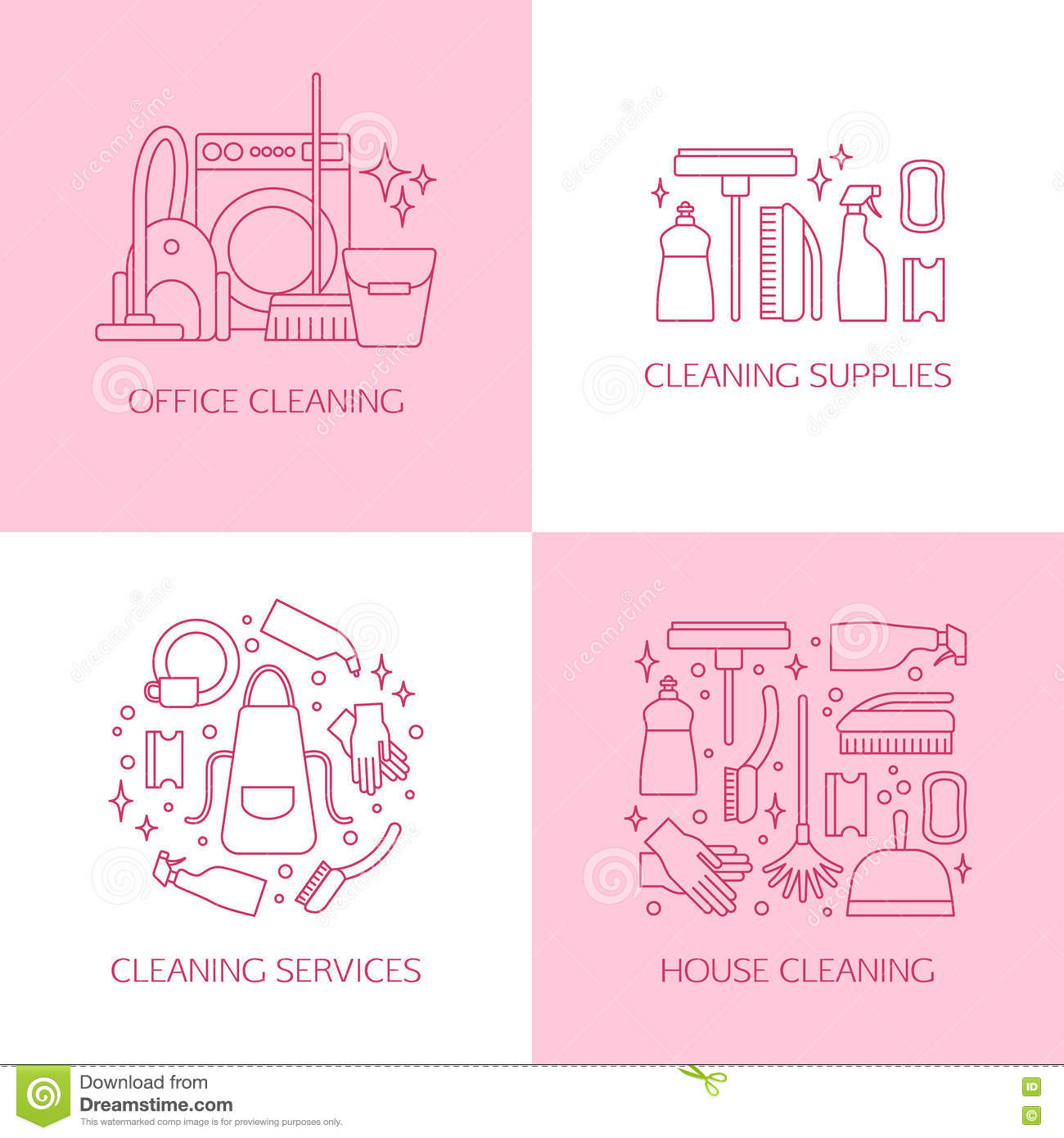 pix Pink Cleaning Logo cleaning business logo