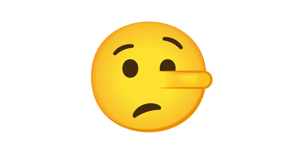 picture Pinocchio Smiley lying face emoji