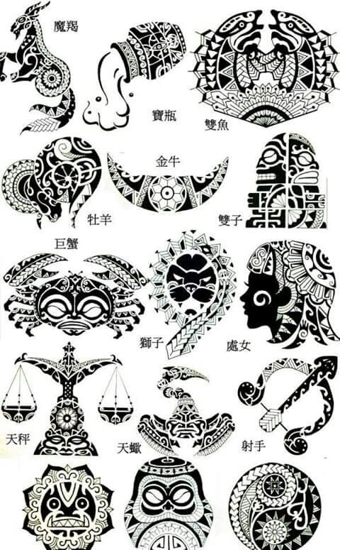 images Polynesian Astrology polynesian tattoo zodiac sign novocom top