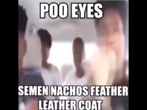 pix Poo Eyes Feather Leather Coat poo eyes semen nachos feather leather
