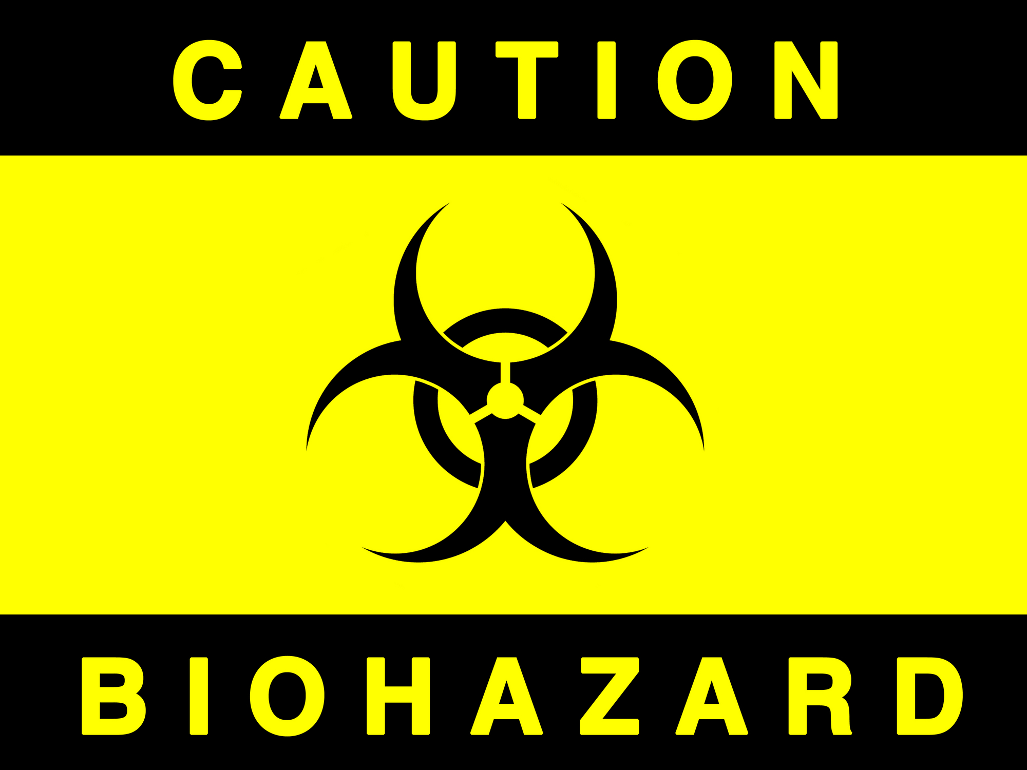 picture Printable Biohazard Sign free art print of biohazard symbol sign of biological threat alert black yellow