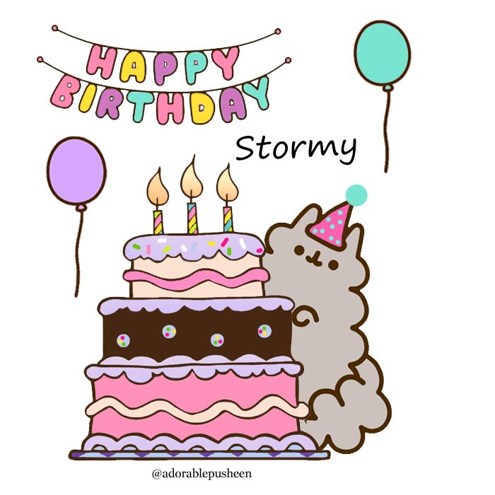 photo Pusheen Happy Birthday Gif happy birthday pusheen gif hd png