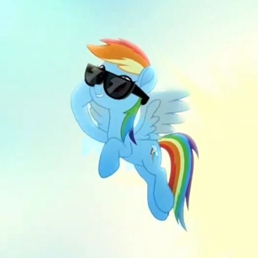 photo Rainbow Dash With Shades rainbow dash with sunglasses png