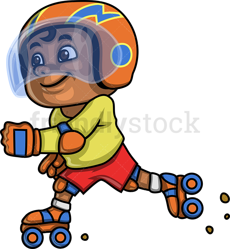photo Roller Skate Clip Art african american boy roller skating cartoon clipart vector friendlystock