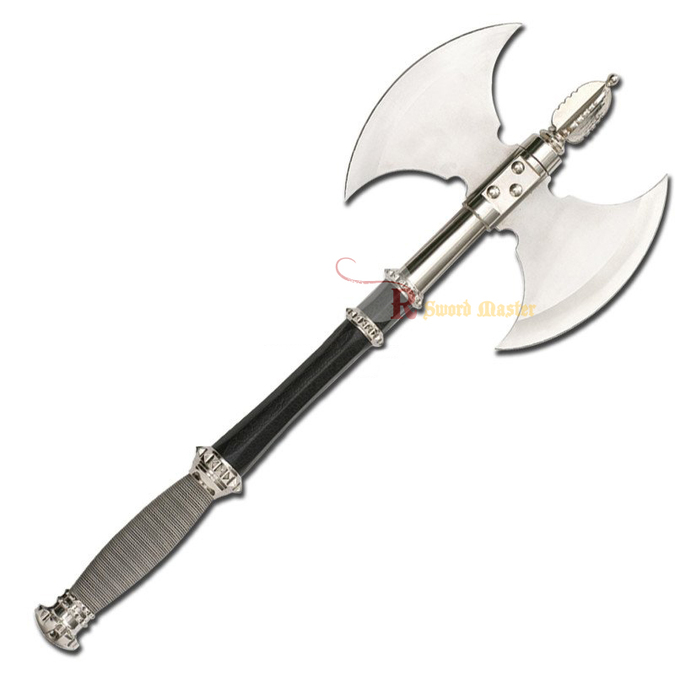 picture Roman Battle Axe double edge roman viking battle axe steel wire wrapped handle sharp blade for sale online ebay