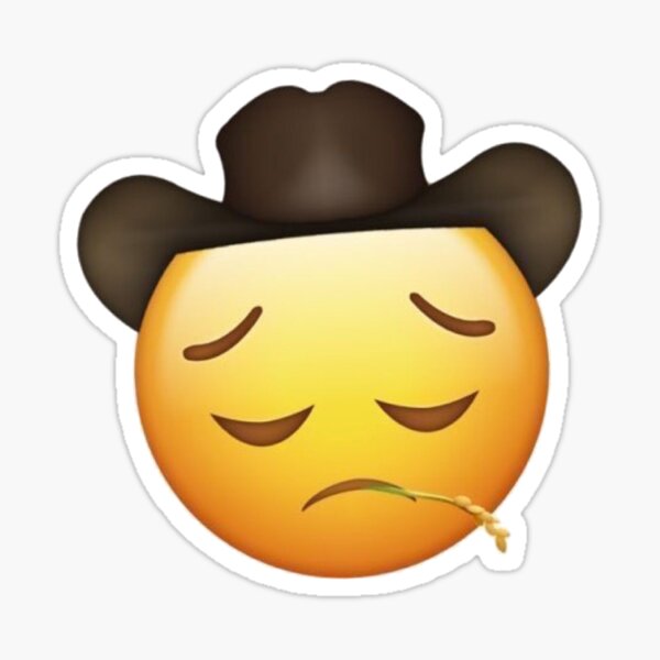 photo Sad Cowboy Emoji Transparent pensive cowboy discord emoji sad