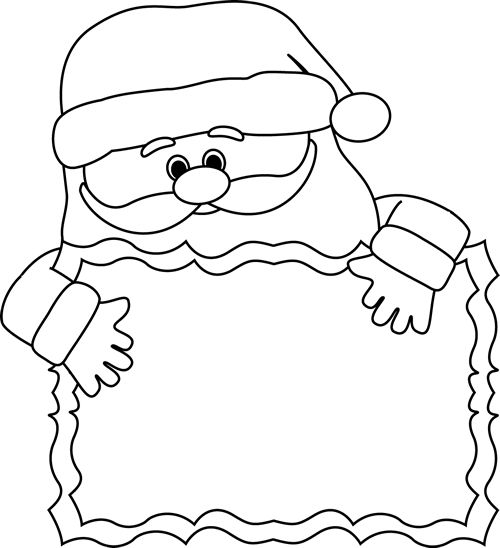 wallpapers Santa Clipart Black And White clipart library