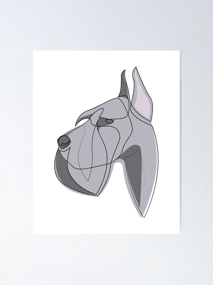 pic Schnauzer Line Drawing schnauzer dog line art print miniature schnauzer gift custom etsy