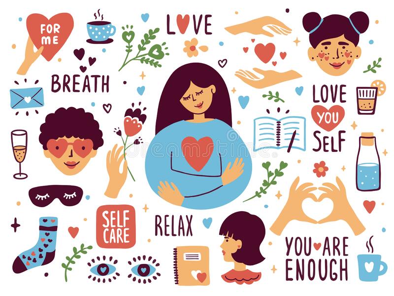 wallpapers Self Care Clipart self care clipart set cute clipart