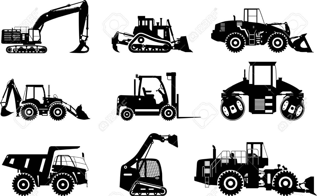 pic Siluetas De Maquinaria Pesada excavator clipart construction machine