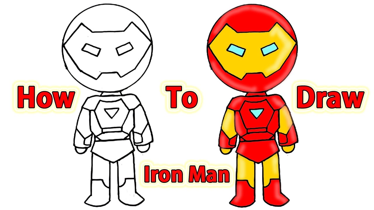photo Simple Iron Man Drawing how to draw iron man easy step by step tutorial