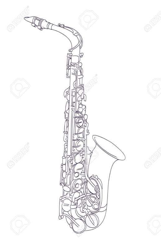 wallpapers Simple Saxophone Drawing how to draw a saxophone step by step