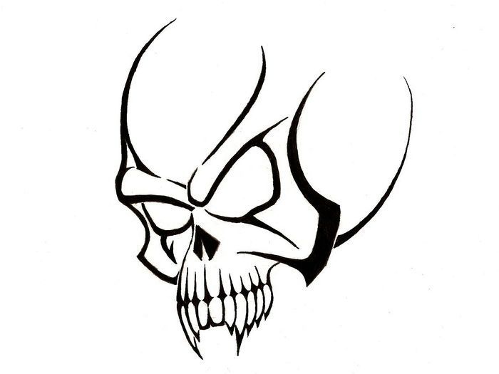 pix Simple Tribal Skull simple tribal skull tattoos tattoo