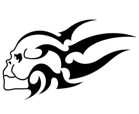 pic Simple Tribal Skull clipartbest