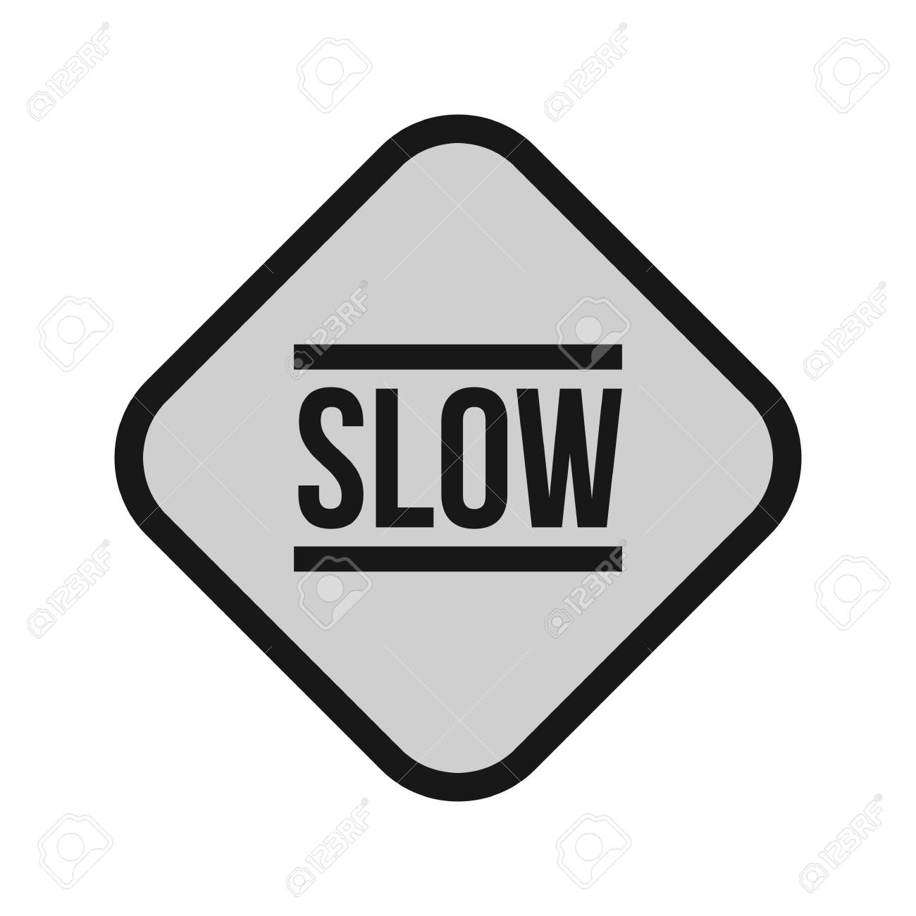 pic Slow Down Sign Clipart https www shutterstock com image vector slow down sign on white background 1833240592