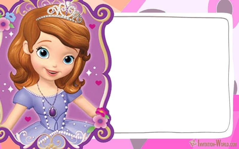 picture Sofia The First Invitation Editable Free sofia the first free online invitation