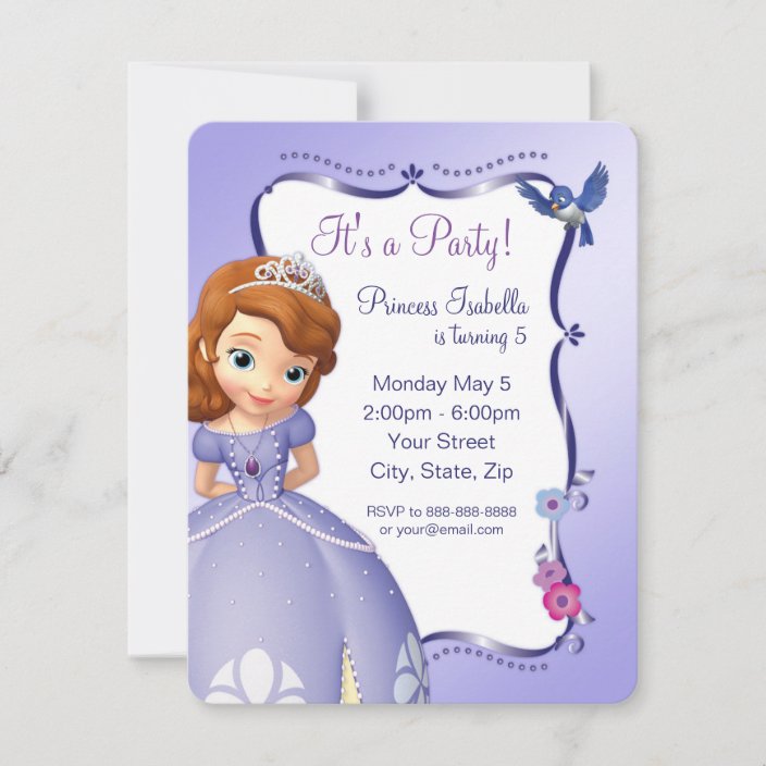 picture Sofia The First Invitation Editable Free birthday party invitations printable