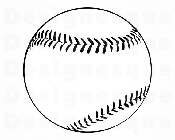 photo Softball Outline Clip Art clipart library