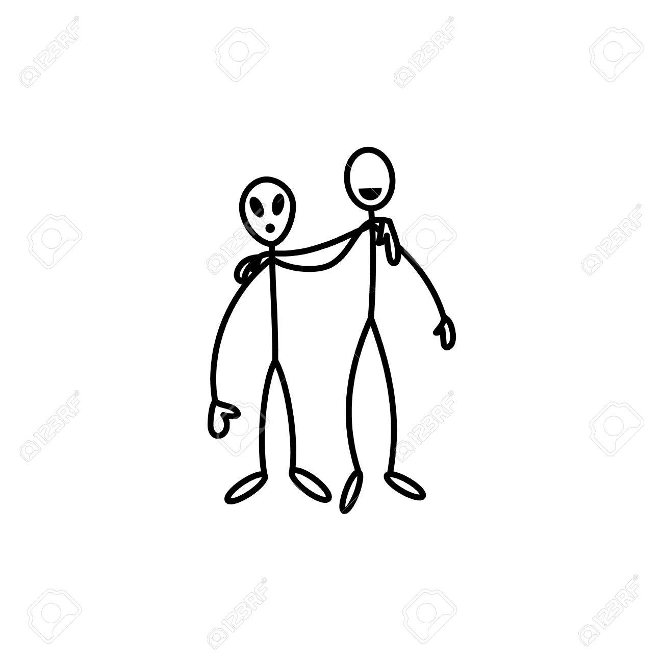 pic Stick Figure Friends best friend stick figures cards zazzle