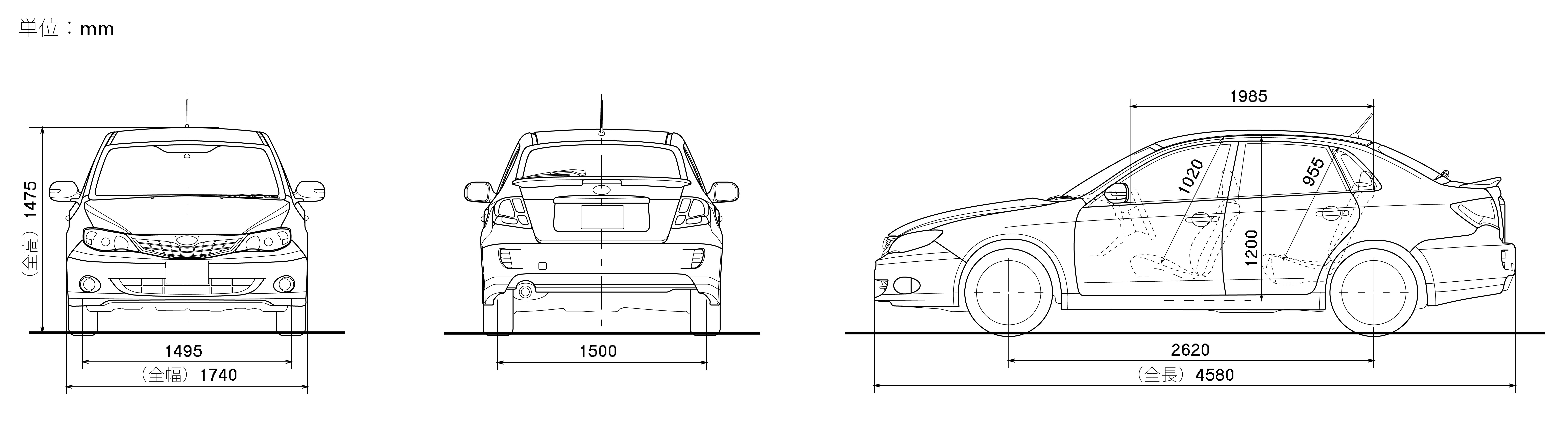 photo Subaru Impreza Blueprint subaru impreza wrx vector drawing