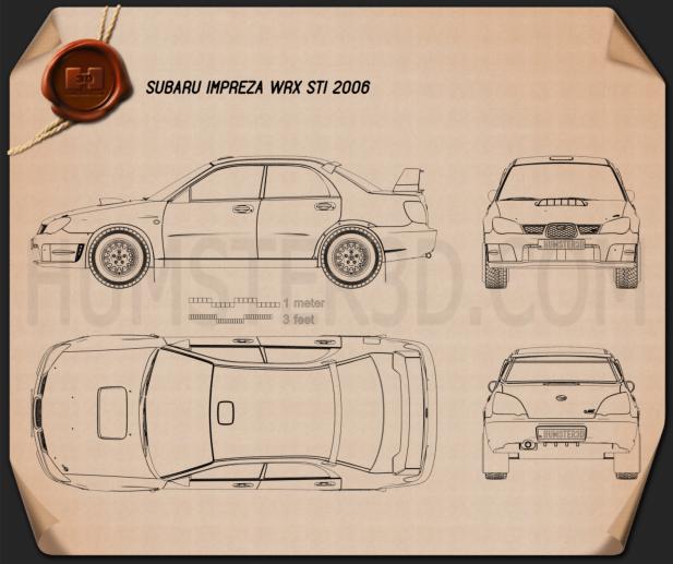 picture Subaru Impreza Blueprint subaru impreza wrx