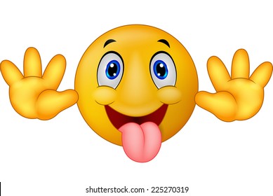 images Teasing Smiley Face https www alamy com emoticon making a funny face image360150994 html