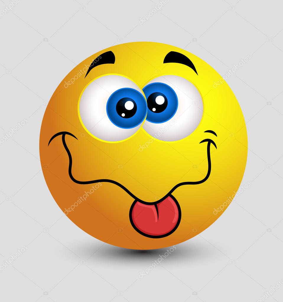 wallpapers Teasing Smiley Face naughty emoticon sticking out his