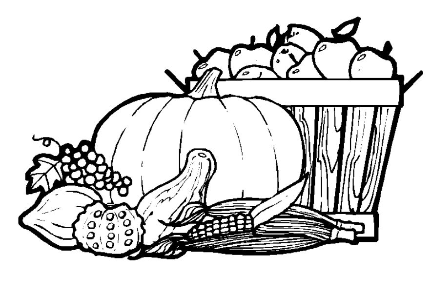 picture Thanksgiving Clipart To Color free thanksgiving coloring pages for kids