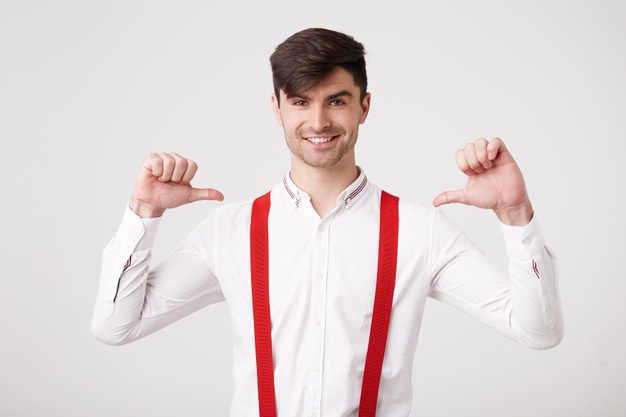 pics Thumbs Pointing To Self https www shutterstock com image vector thumbs pointing on chest 529038460