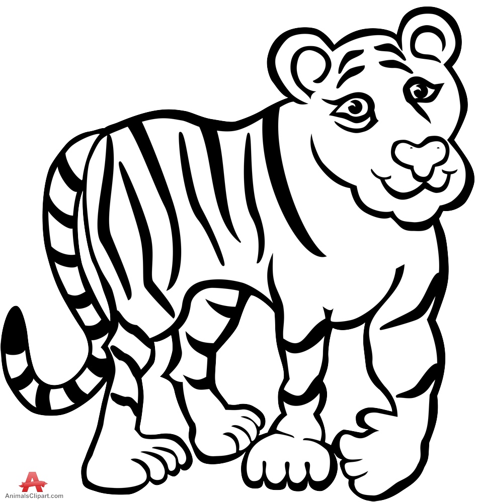 picture Tiger Clipart Black And White tiger clipart transparent png clipart