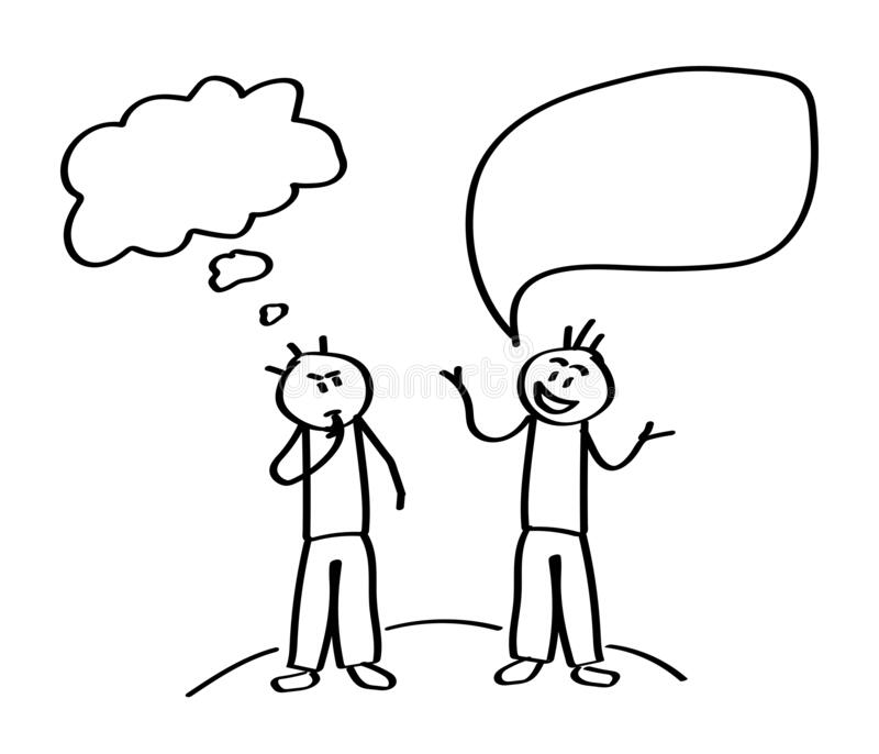 pics Two People Talking Drawing https www shutterstock com image vector people speech square above their heads 433227823