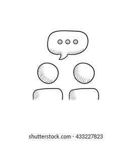 wallpapers Two People Talking Drawing two people are talking sketch stock