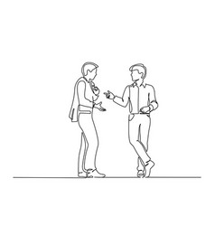 pix Two People Talking Drawing https www shutterstock com image vector continuous line drawing two men talking 1158555301