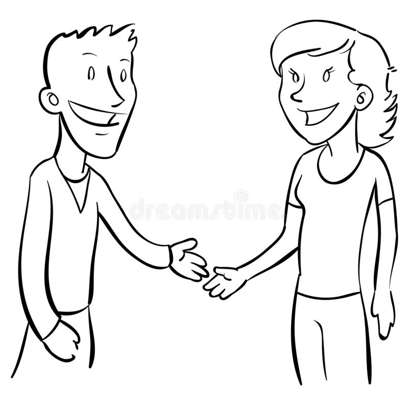 pic Two People Talking Drawing vectorstock