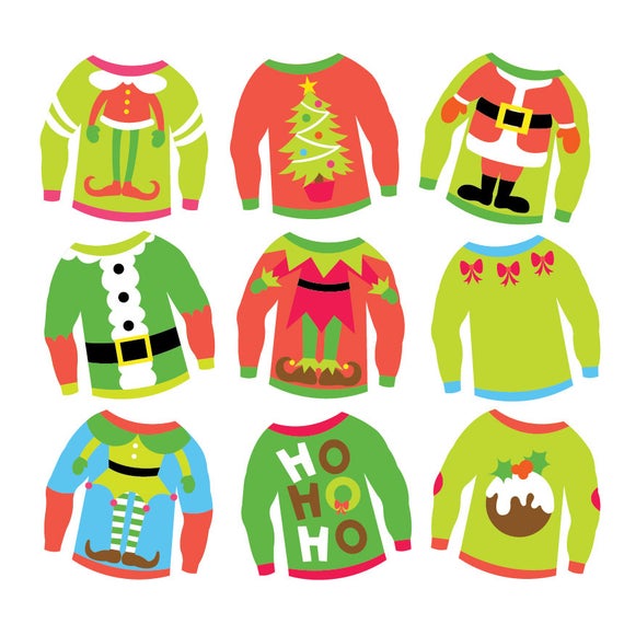 pics Ugly Sweater Clipart ugly christmas sweaters clip art digital use ok