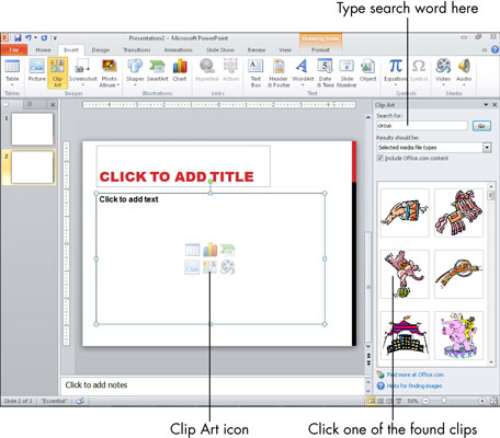pics Where Can I Find Clipart In Powerpoint ms powerpoint 2007 inserting clip art