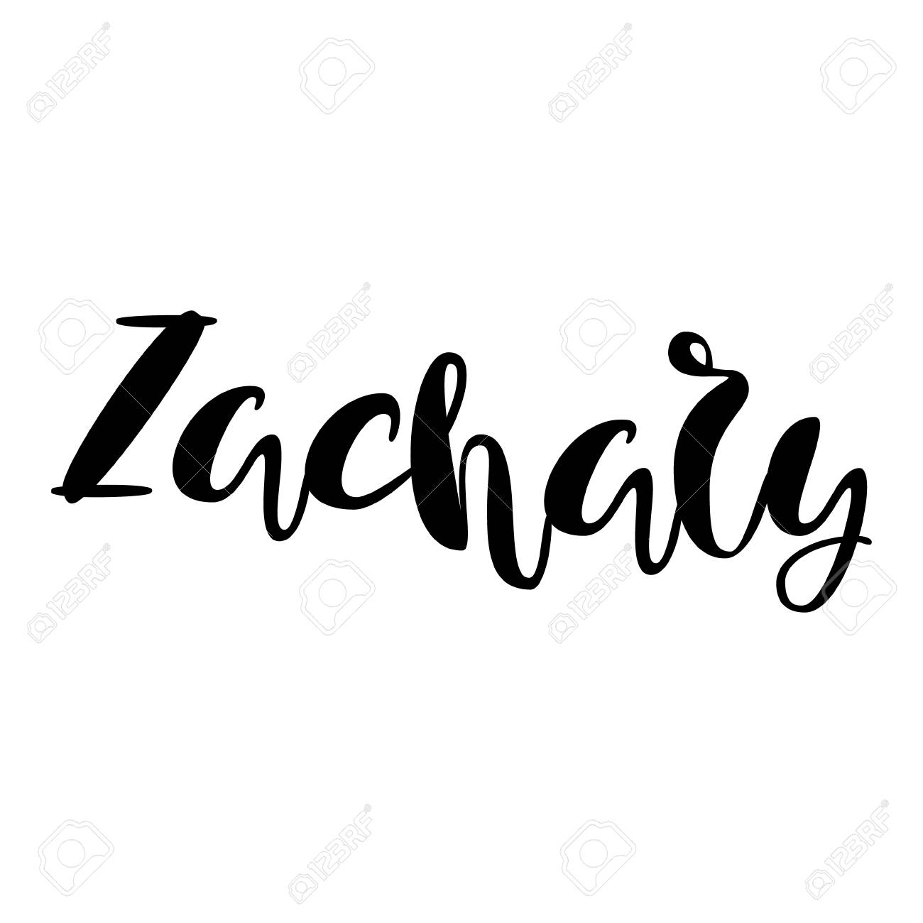 picture Zachary In Calligraphy names written in cursive letters