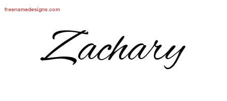 pic Zachary In Calligraphy zachary cursive showme