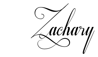 wallpapers Zachary In Calligraphy teepublic