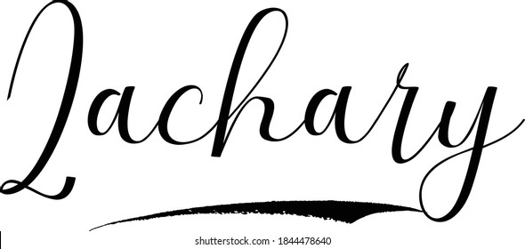 pix Zachary In Calligraphy https www shutterstock com image vector zachary text design vector calligraphy typography 613657754