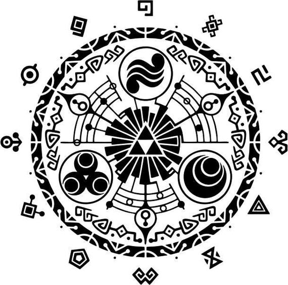 pix Zelda Vector legend of zelda magic circle vector file etsy
