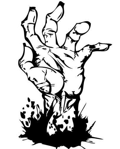 photo Zombie Clipart Black And White black and white cartoon zombie